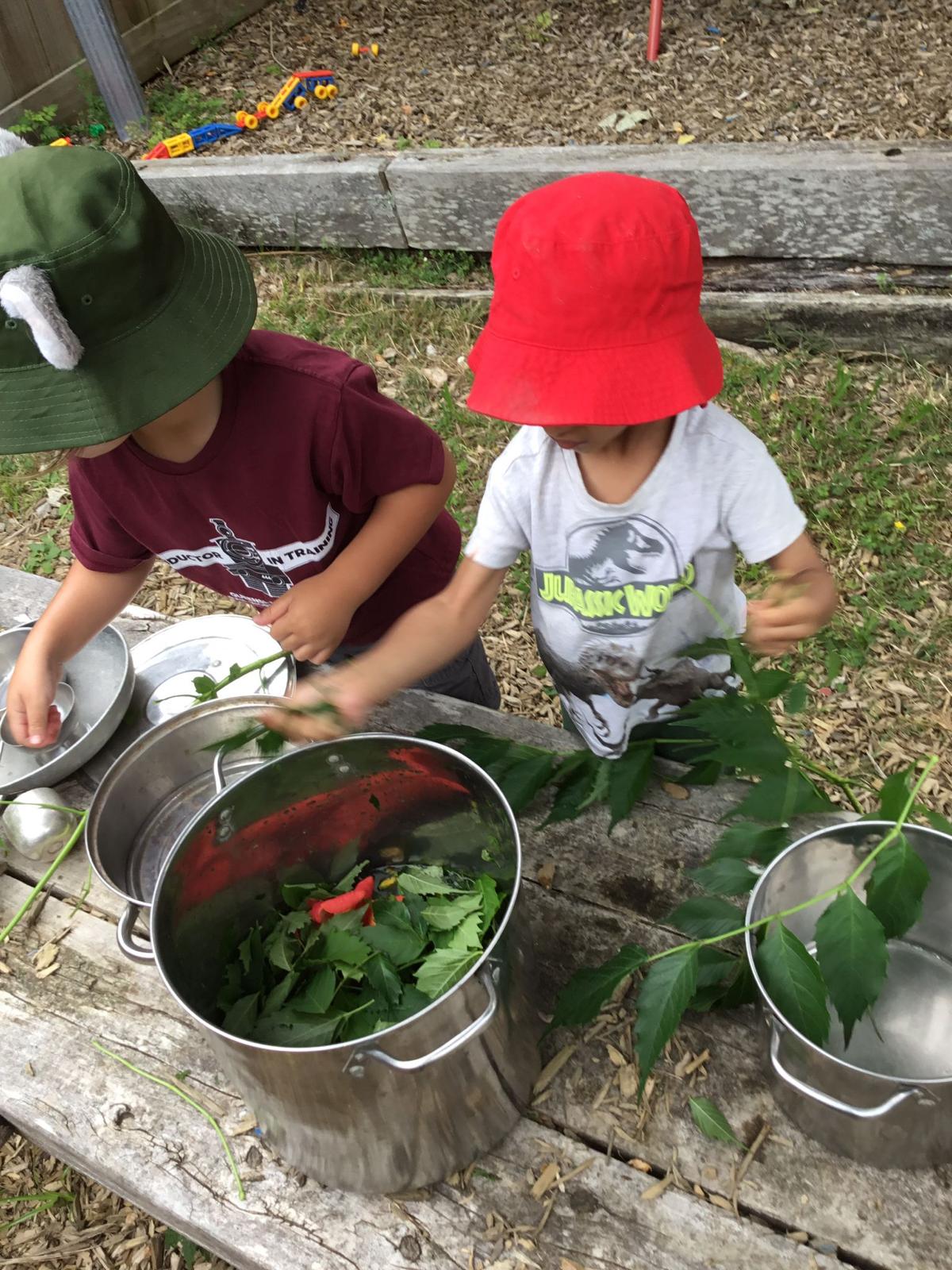 Children interacting and discovering at preschool
